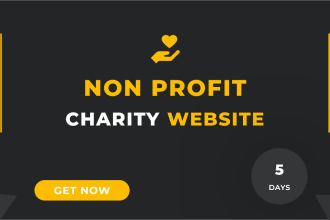 create nonprofit charity website design with non profit donations