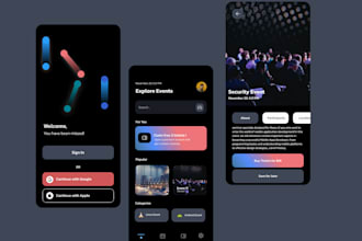 event booking app, ticket booking app, live streaming app