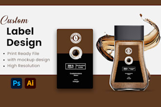 premium product label design and box package design