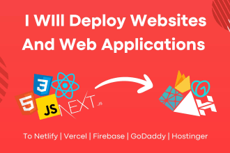 deploy react js next js website and web application to netlify, vercel