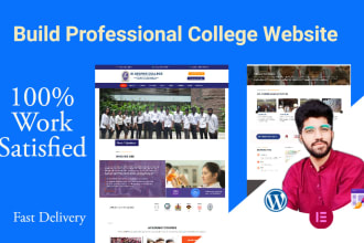 build professional college website design and development