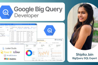 analyse data using bigquery sql and make dashboards