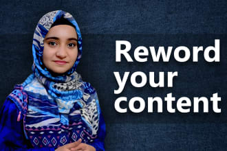 write unique content, article rewriting and reword your content