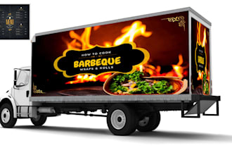 do food truck wrap, 3d car truck wrap 3d trailer wrap