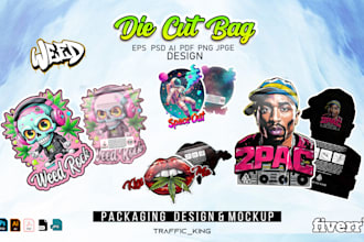 design custom shaped die cut weed pouch, cannabis mylar bags