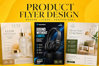 design a professional business flyer, product flyer or event flyer