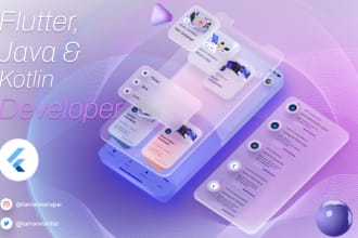 develope flutter, web to app, UI UX, android