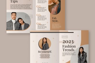 design a clean professional trifold or bifold brochure