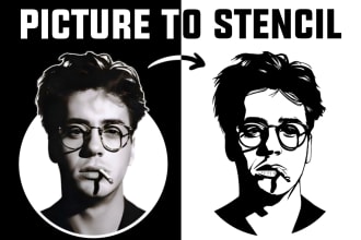 turn your picture into a clean stencil, silhouette or line art