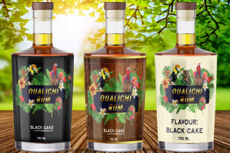 design label and logo for wine, beer, drink, rum, vodka, whisky, bottle, alcohol