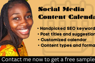 make a social media content calendar for you