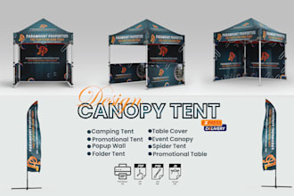 design gazebo, popup canopy tent, feather flag  exhibition