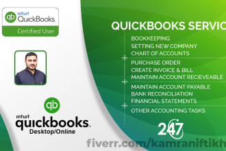 cleanup, catch up and do bookkeeping in xero,wave and quickbooks online