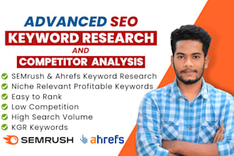 do advanced semrush and ahrefs kgr SEO keyword research and competitors analysis