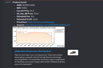 charge 50 USD only connect keepa to discord server for a2a leads tracking