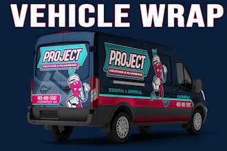 make creative vehicle wrap design for your car, truck, van