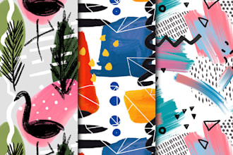 draw vector seamless pattern for your clothing or notebook cover