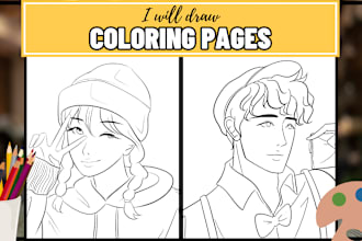 draw 5 coloring book pages for adults and children