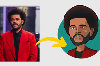draw digital stylized cartoon caricature from your photo