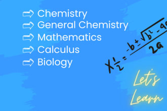 teach you organic chemistry, mathematics and biology