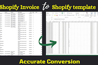 convert your PDF invoices into shopify template