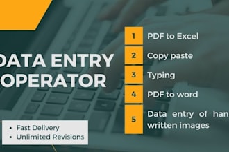 be your data entry operator