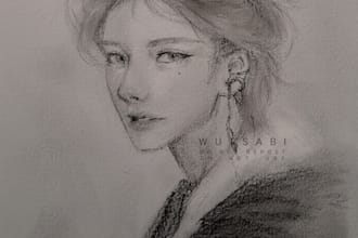 do pencil sketch with semi realism style