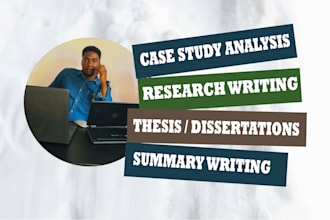 do case study analysis, research and summary writing, report, case study, essay