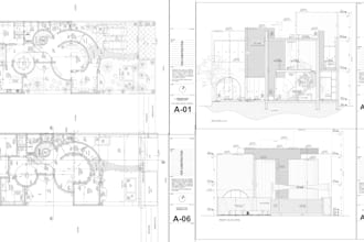 make 2d architecture drawings on autocad for construction