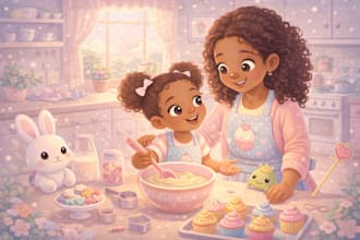 draw children story book and kids book illustrations