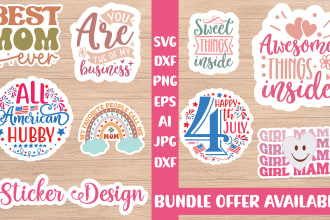 make typography sticker designs for your small business