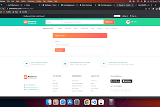 grocery ecommerce website with admin dashboard and mobile web app