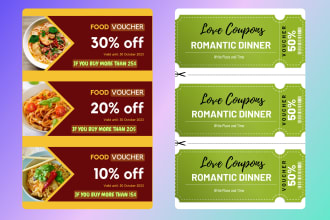 design voucher, loyalt ,coupon, gift voucher, gift voucher, and membership card