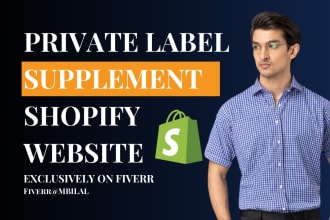 create private label vegan supplement shopify store design ecommerce website