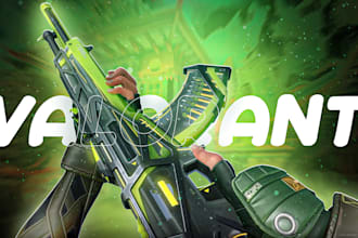 design professional and creative valorant thumbnail for your montage