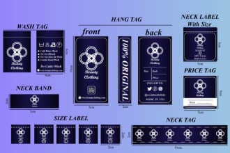 do unique clothing tag, hang tag, neck label for you within 8 hours