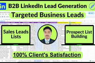 do linkedin research for lead generation email list building