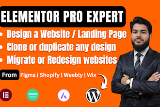 clone, redesign or migrate wordpress website using elementor and crocoblock