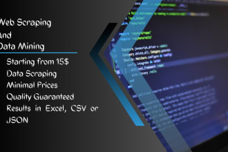 build python web and API scraper for scraping and data extraction