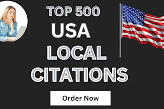 do top 500 live USA local citation