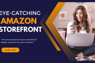 create a professional eye catching amazon storefront design