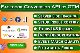 set up meta pixel, conversion API by GTM, ga4 server side and ecommerce tracking