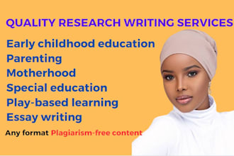write essays and research on early childhood, parenting, motherhood