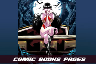 draw comic book art, graphic novels, manga art for you