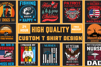 do custom retro vintage bulk typography t shirt design