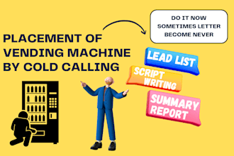 do cold calling for atm and vending machine placement