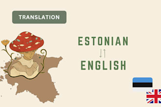 translate from english to estonian and vice versa