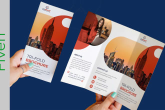 do creative business brochure, trifold bifold layout and company profile design