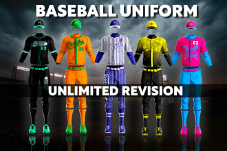 design baseball jersey, uniform, and sportswear 3d mockup