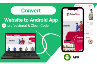 convert website to android app professionally